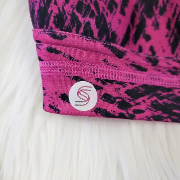 NWOT Glamorise Sport Sports Bra Pink Black Size 48H Plus - Picture 6 of 11